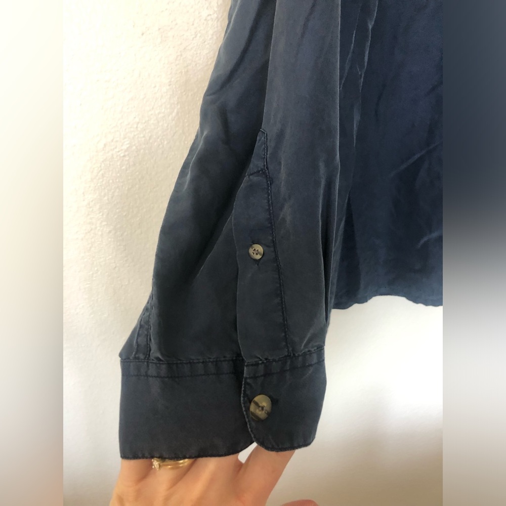 Basic Elements Men’s Silk Button Down Shirt Colla… - image 3